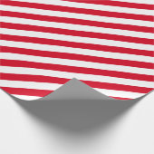 Kerstmis Rode Kleur Witte Strepen Kerstmis Vakanti Cadeaupapier (Hoek)