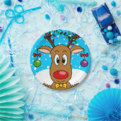 Kerstmis Rode Neus Rendier Papieren Bord (Feest)