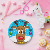 Kerstmis Rode Neus Rendier Papieren Bord (Feest)