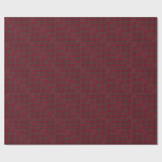 Kerstmis rode plaid cadeaupapier (Vlak)