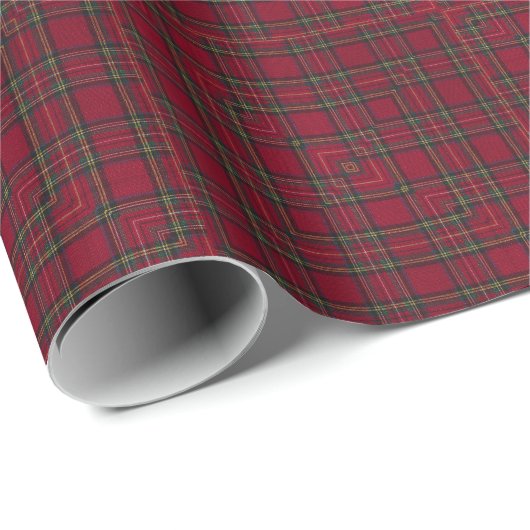 Kerstmis rode plaid cadeaupapier (Rol Hoek)