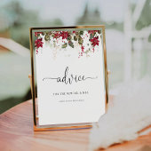 Kerstmis Rode Poinsettia adviesbord Reclamebord Met Voetstuk