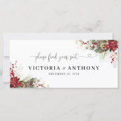 Kerstmis Rode Poinsettia Bruiloft Hoofd Tafel Teke (Voorkant)