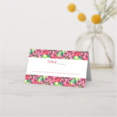 Kerstmis Rode Poinsettia Bruiloft Plaatskaartje (Achterkant)