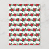 Kerstmis Rode Poinsettia Bruiloft Receptie Informatiekaartje (Achterkant)