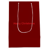 Kerstmis Rode Poinsettia Medium Cadeauzakje (Achterkant)