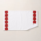 Kerstmis Rode Poinsettias op Mooi Wit Bad Handdoek (Handdoek)