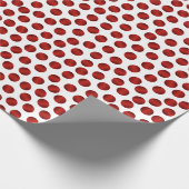 Kerstmis Rode Polka stippen patroon Cadeaupapier (Hoek)
