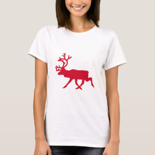 Kerstmis Rode Rendier T-shirt