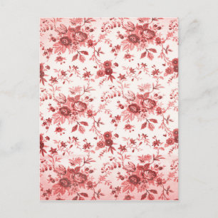 Kerstmis Rode Sjofele Toile Feestdagenkaart