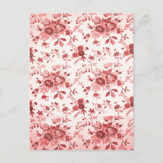 Kerstmis Rode Sjofele Toile Feestdagenkaart (Voorkant)