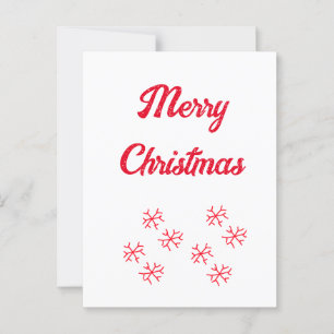Kerstmis rode sneeuwvlokken vakantie stijlvol briefkaart