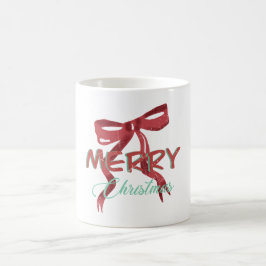 Kerstmis Rode Strik Mok