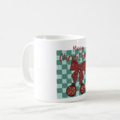 Kerstmis Rode Strik Versiering Ontwerp Koffiemok (Voorkant links)