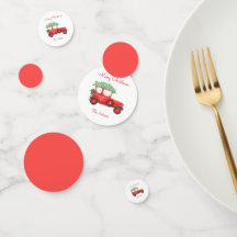 Kerstmis Rode Truck Auto Vakantie