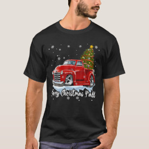 Kerstmis Rode Truck Kerstboom Vintage Cadeaus Pret T-shirt