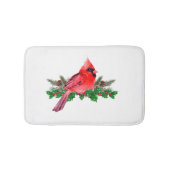 Kerstmis Rode Vogel Kardinaal Badmat (Voorkant)