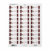 Kerstmis rode vrachtwagen buffel ruit etiket (Full Sheet)