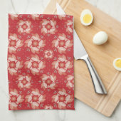 Kerstmis Rode Vredesduif Theedoek (Quarter Fold)