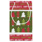 Kerstmis rode, witte en groene bomen klein cadeauzakje (Achterkant)