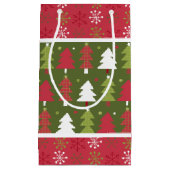 Kerstmis rode, witte en groene boom klein cadeauzakje (Voorkant)