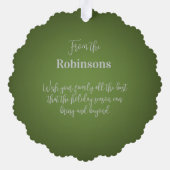 Kerstmis Rode Zwarte Buffalo Schotse Krans Ornament Kaart (Achterkant)