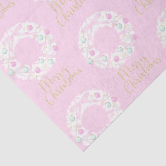 Kerstmis roept vrolijke Kerstmis Roze Kerstmis Tissuepapier (Detail)