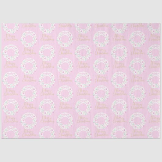 Kerstmis roept vrolijke Kerstmis Roze Kerstmis Tissuepapier (Voorkant)