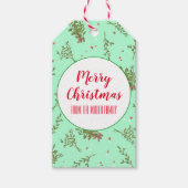 Kerstmis: Romantische kerstfeestdag liefde Cadeaulabel (Voorkant)