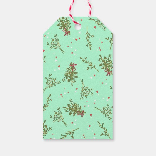 Kerstmis: Romantische kerstfeestdag liefde Cadeaulabel (Achterkant)