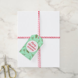 Kerstmis: Romantische kerstfeestdag liefde Cadeaulabel
