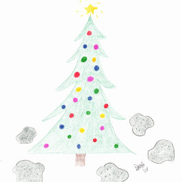 Kerstmis, rond de kerstboom Kaart