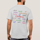 Kerstmis rond de wereld in ash en kleuren t-shirt (Achterkant)