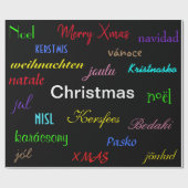 Kerstmis rond de Wereld Modern Cadeaupapier (Vlak)