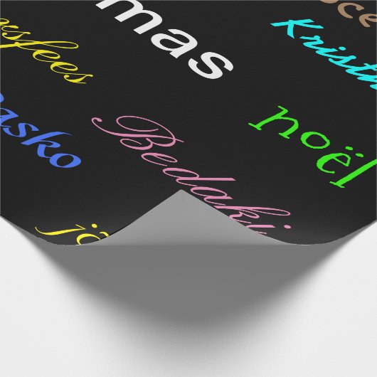 Kerstmis rond de Wereld Modern Cadeaupapier (Hoek)