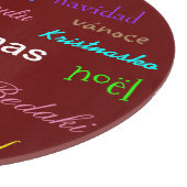 Kerstmis rond de Wereld Modern Red Snijplank (Hoek)