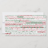 Kerstmis rond de World Text Design PhotoCard Feestdagenkaart (Voorkant)