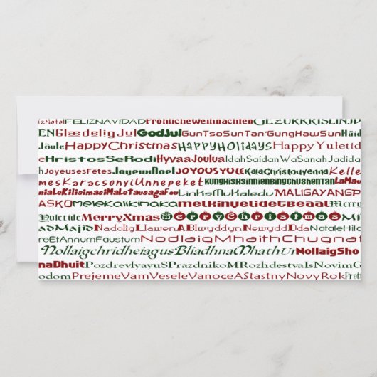 Kerstmis rond de World Text Design PhotoCard Feestdagenkaart (Voorkant)