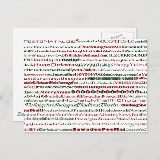 Kerstmis rond het Briefkaart van het Ontwerp van (Voorkant / Achterkant)