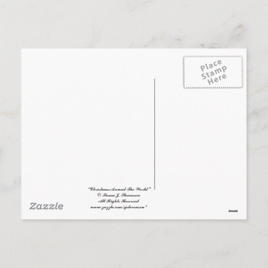 Kerstmis rond het Briefkaart van het Ontwerp van (Achterkant)