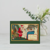  kerstmis rond kerstmis kinderen folie feestdagen briefkaart (Staand Voorkant)