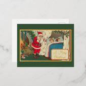  kerstmis rond kerstmis kinderen folie feestdagen briefkaart (Voorkant / Achterkant)