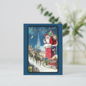  kerstmis rond kerstmis met kerstcadeaus op winter feestdagenkaart (Staand voorkant)