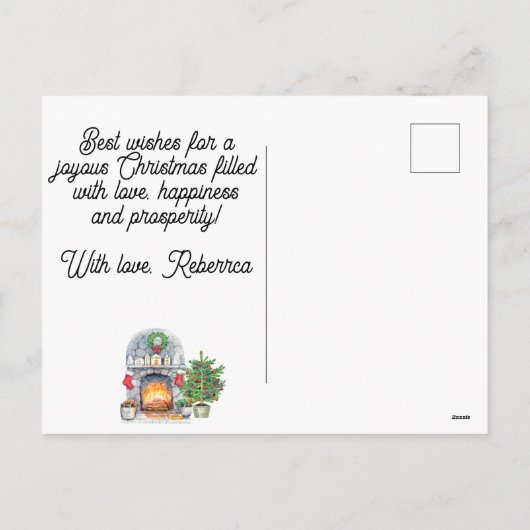  kerstmis rond kerstmis met kerstcadeaus op winter feestdagenkaart (Achterkant)