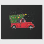 Kerstmis rond Newfoundland met cadeau voor rode au Cadeaupapier (Vlak)