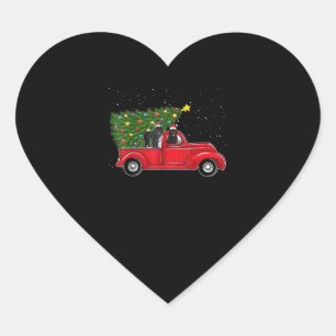 Kerstmis rond Newfoundland met cadeau voor rode au Hart Sticker