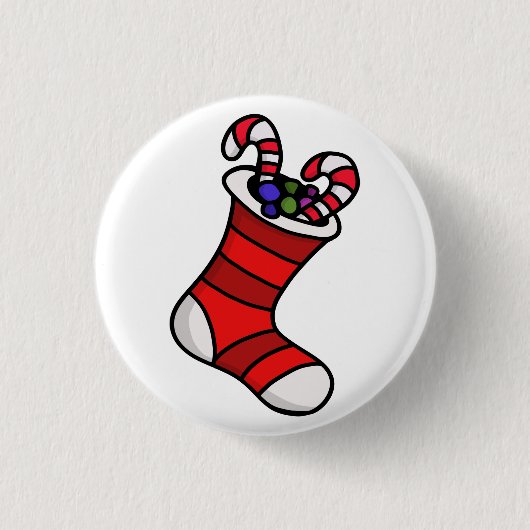 Kerstmis Ronde Button 3,2 Cm (Voorkant)