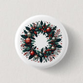 Kerstmis Ronde Button 3,2 Cm (Voorkant)
