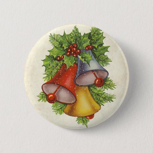 Kerstmis Ronde Button 5,7 Cm (Voorkant)