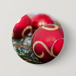Kerstmis Ronde Button 5,7 Cm